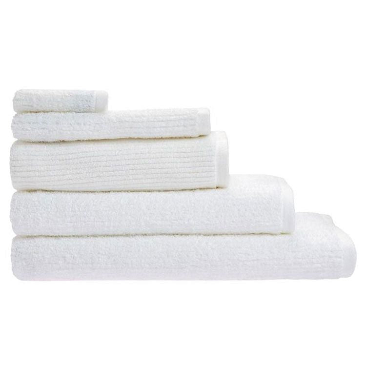 Linen House Reed White Towel Collection 550gsm.