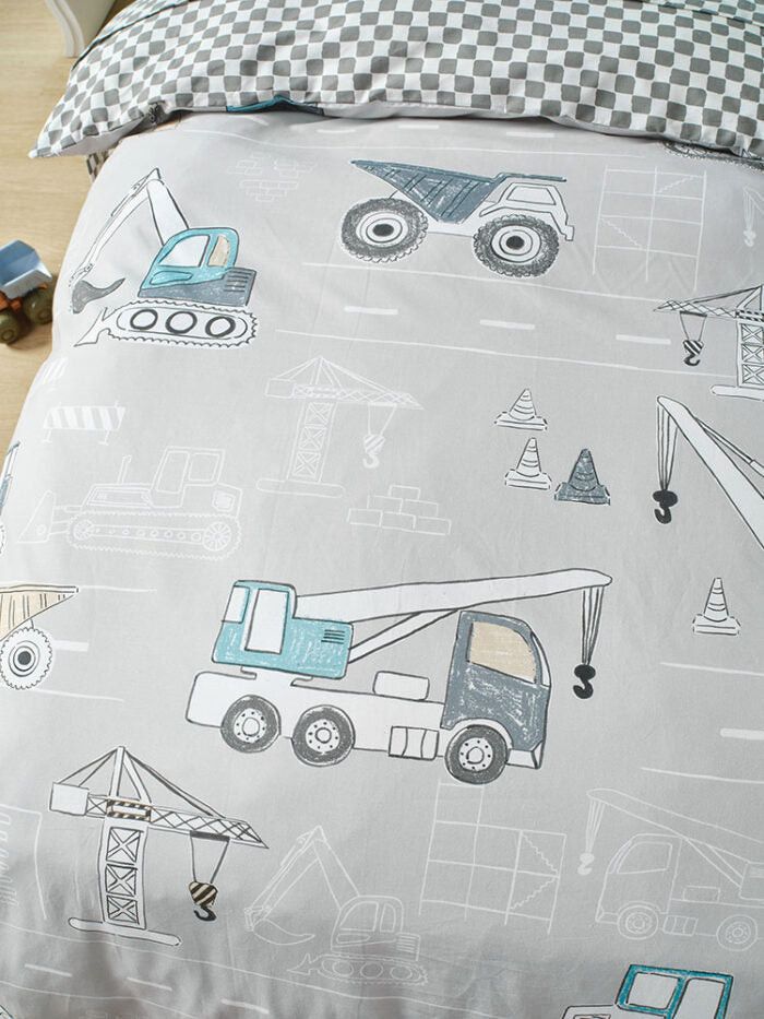 Linen House Construction Day Grey Duvet Cover Set.