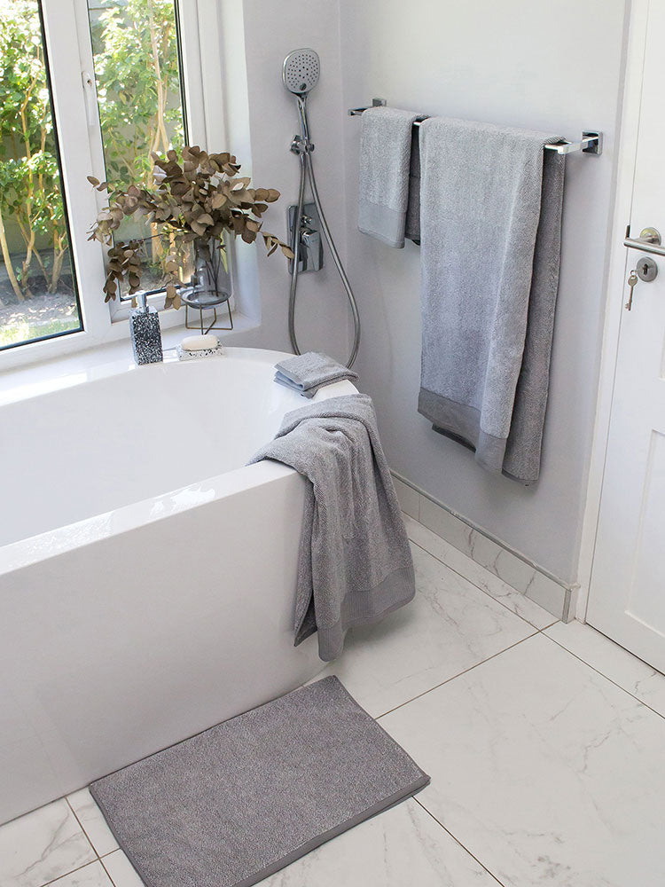 Linen House Plush Grey Marle Towel Collection 550gsm