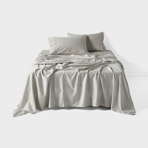 Linen House Flat Sheet Surf Wash Light Silver