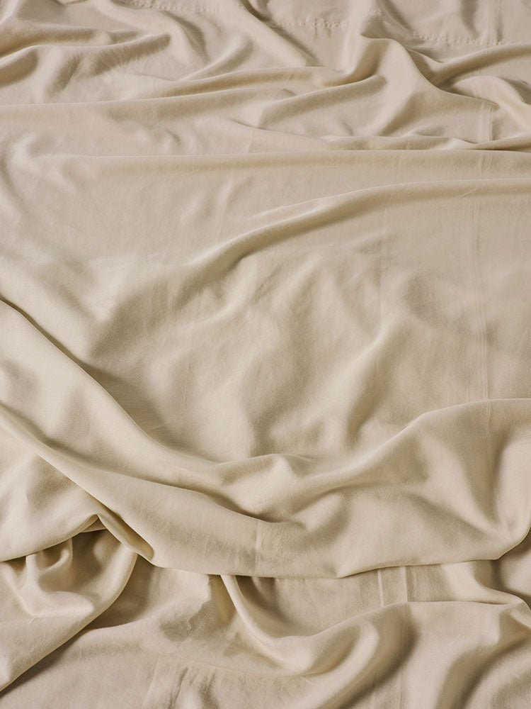 Linen House Flat Sheet Surf Wash Taupe