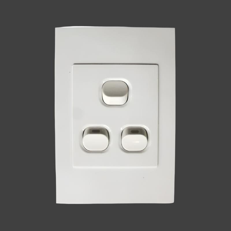 Lighting Accessories 3 Lever 1 Way Pipelli Quad QD42SW3-1 (7039106285657)