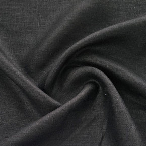 Linen Dress Fabrics Bella Donna Lino Black