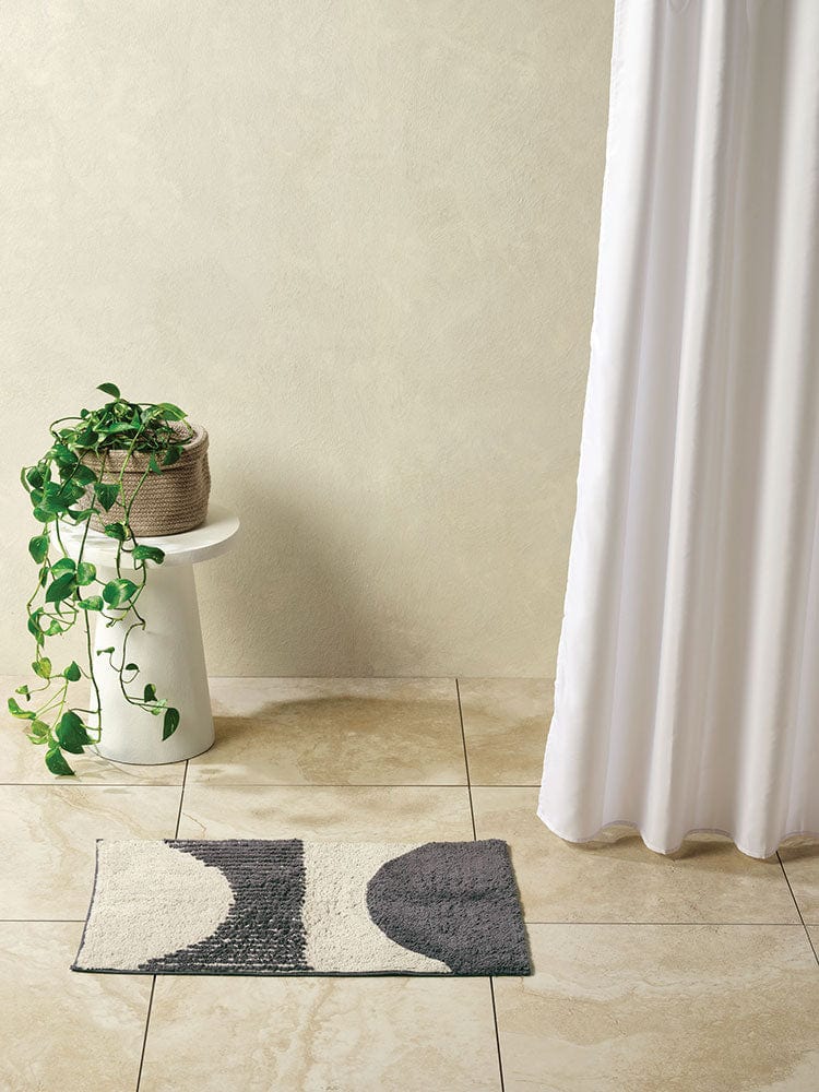 Linen House BATH MAT Linen House Cue Charcoal Bathmat 50X80 (7406899462233)