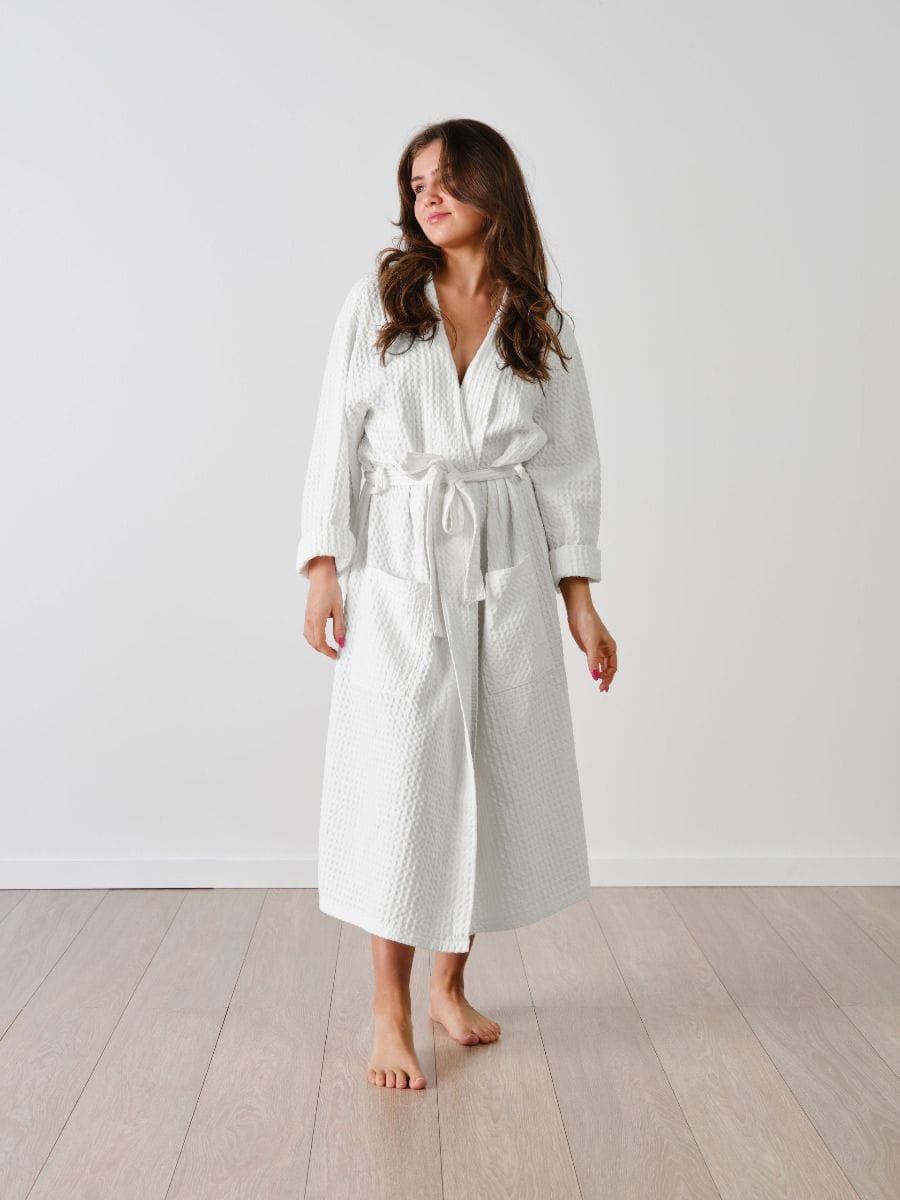 Linen House bathrobe Linen House Bathrobe Waffle White