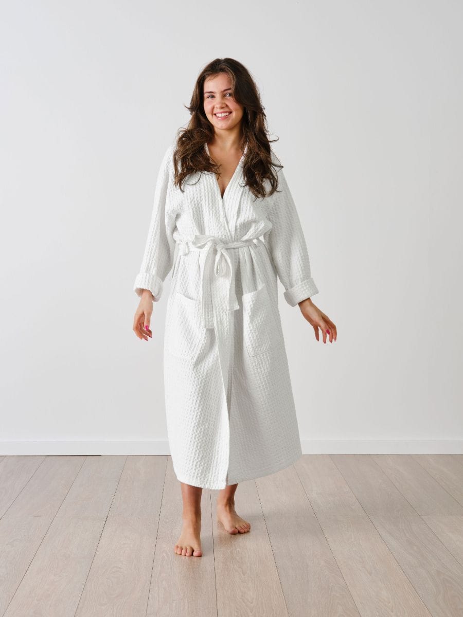 Linen House bathrobe Linen House Bathrobe Waffle White