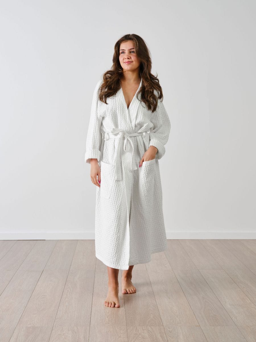 Linen House bathrobe Linen House Bathrobe Waffle White