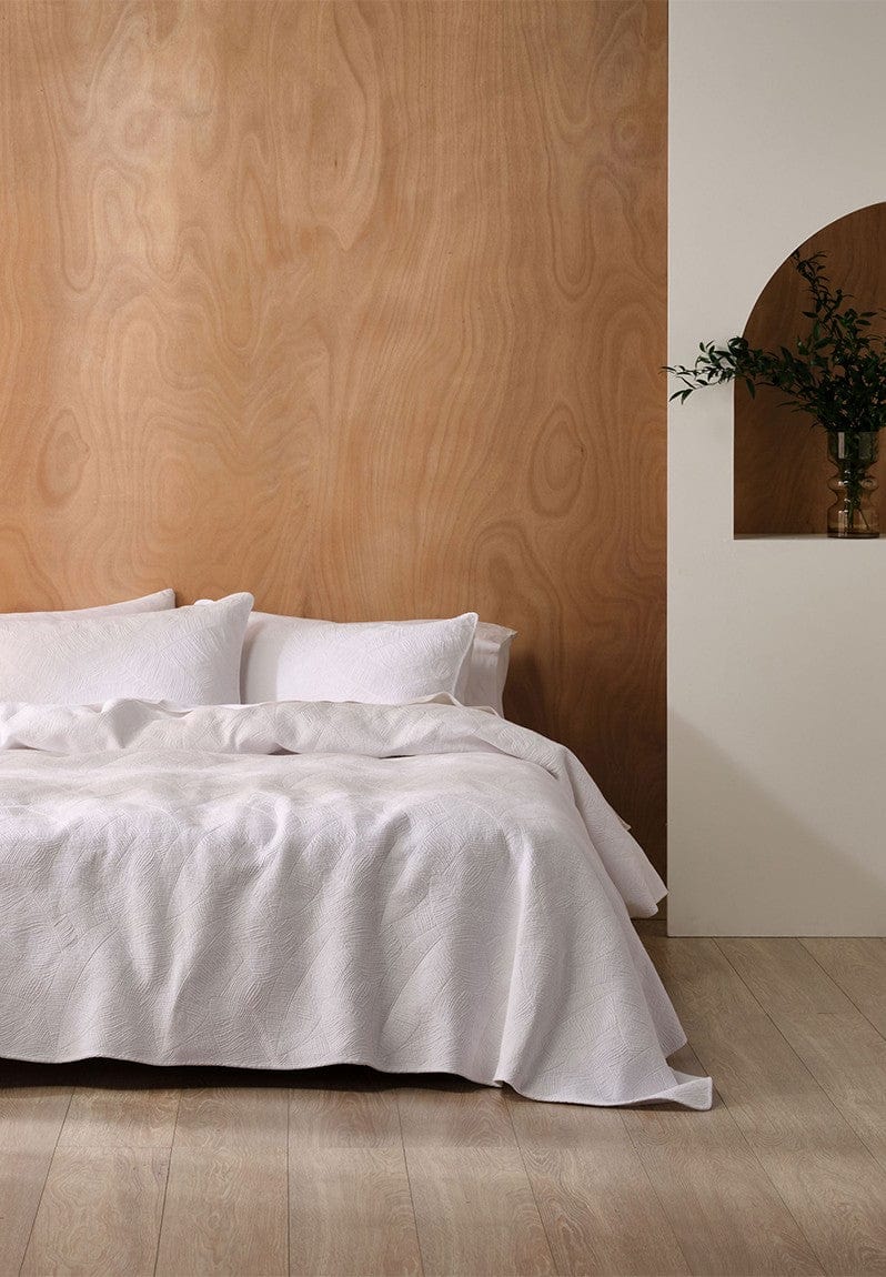 Linen House BEDSPREAD Linen House Coverlet Quilt Set White Manon (7445899903065)