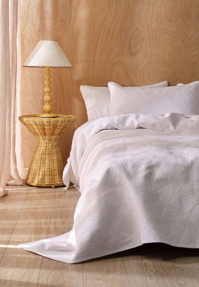 Linen House BEDSPREAD Linen House Coverlet Quilt Set White Manon (7445899903065)