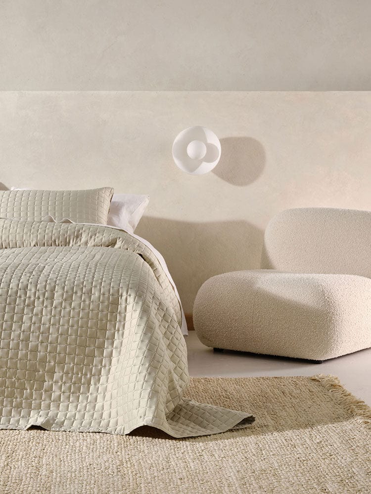 Linen House BEDSPREAD Linen House Verona Champagne 270x270cm Queen Coverlet Set (7412157939801)