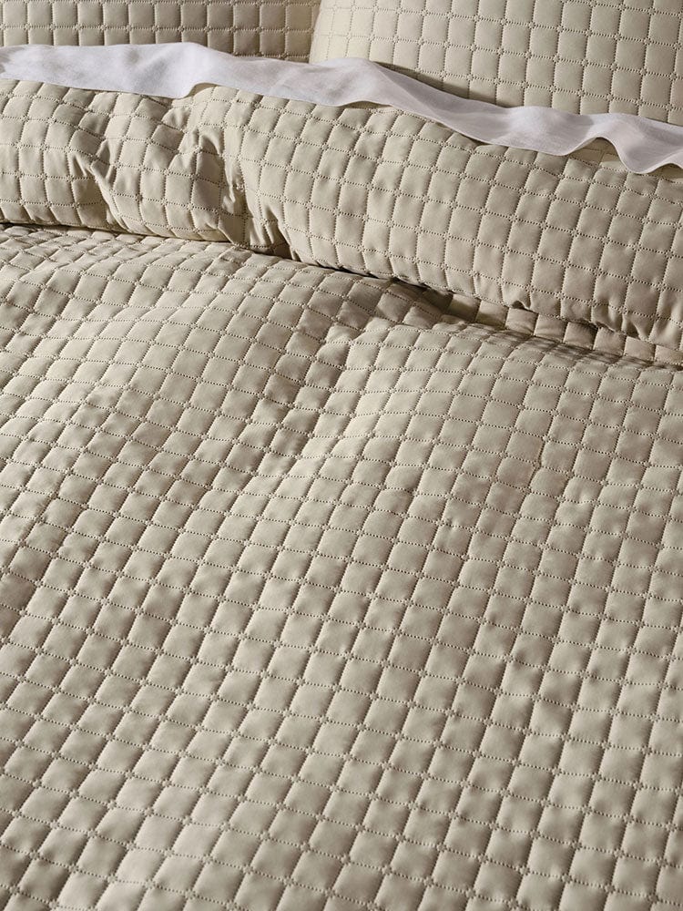 Linen House BEDSPREAD Linen House Verona Champagne 270x270cm Queen Coverlet Set (7412157939801)