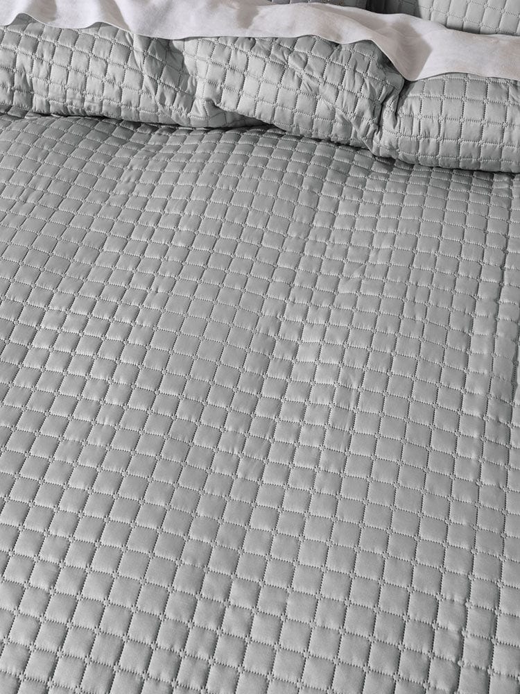 Linen House BEDSPREAD Linen House Verona Silver 270x270cm Queen Coverlet Set (7412154597465)