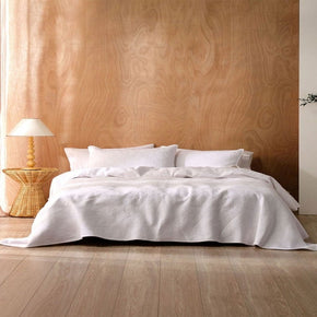 Linen House BEDSPREAD Single/3/4  180x260 Linen House Coverlet Quilt Set White Manon (7445899903065)