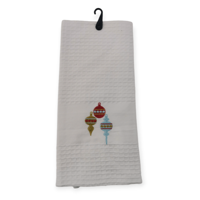 Linen House Dish Cloths Linen House White Baubles Tea Towel 44x65cm