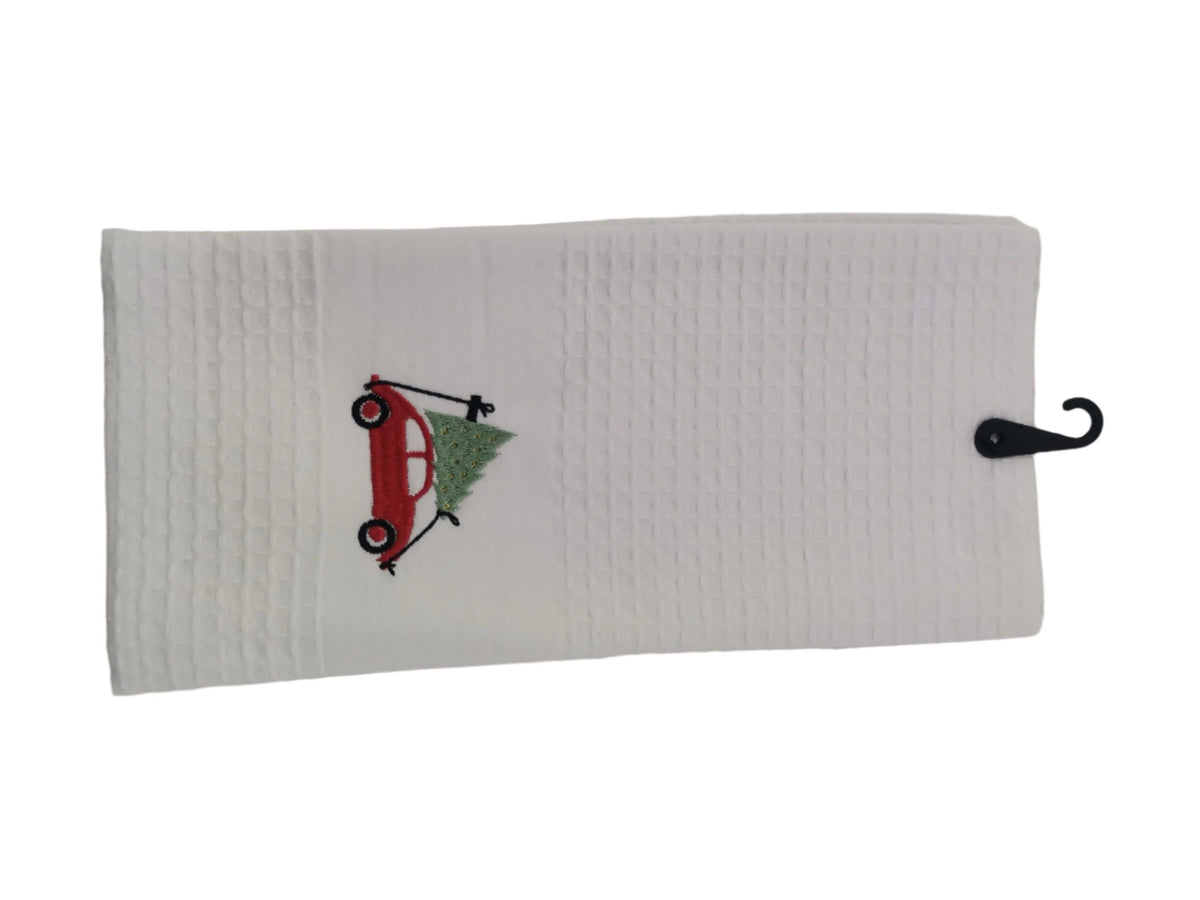 Linen House Dish Cloths Linen House White Christmas Car Tea Towel 44x65cm
