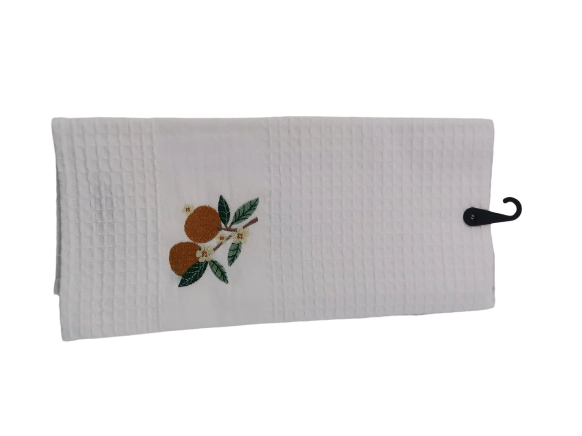 Linen House Dish Cloths Linen House White Orange Orchard Tea Towel 44x65cm (7810416705625)