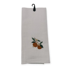 Linen House Dish Cloths Linen House White Orange Orchard Tea Towel 44x65cm
