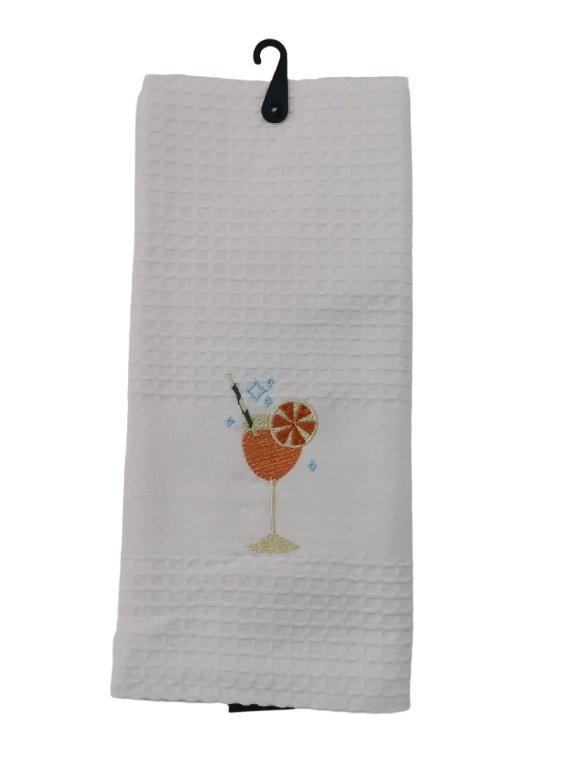 Linen House Dish Cloths Linen House White Orenge Spritz Tea Towel 44x65cm