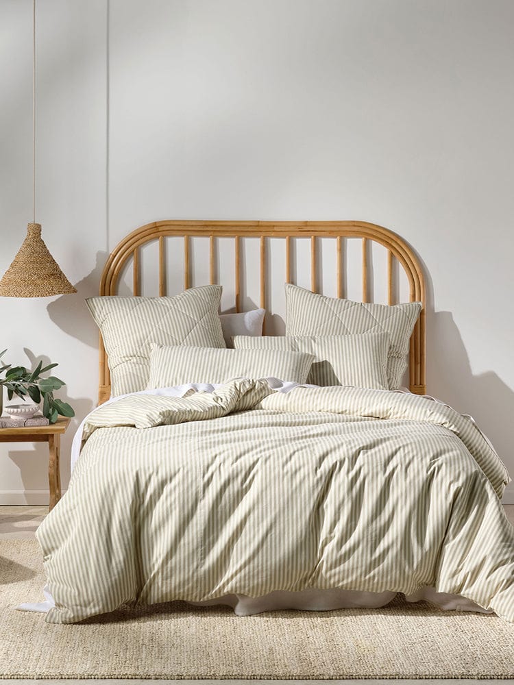 Linen House Duvet Cover 3/4 Linen House Classic Stripe Pebble Duvet Cover Set (7084112838745)