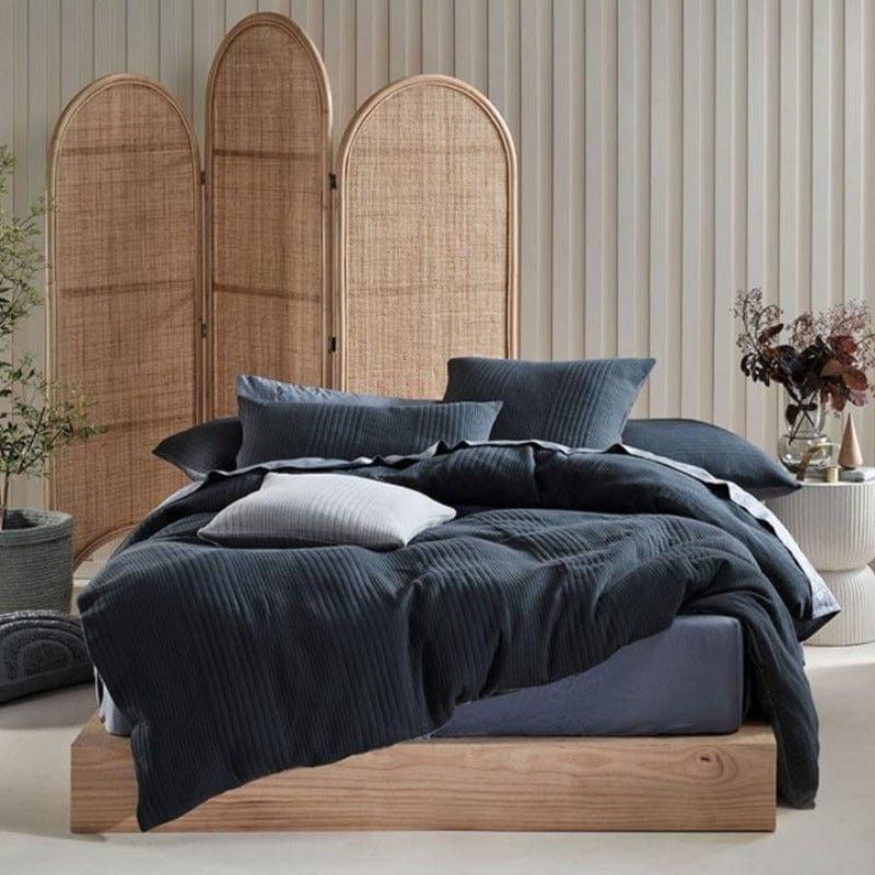 Linen House Duvet Cover Double Linen House Osmond Slate Duvet Cover Set