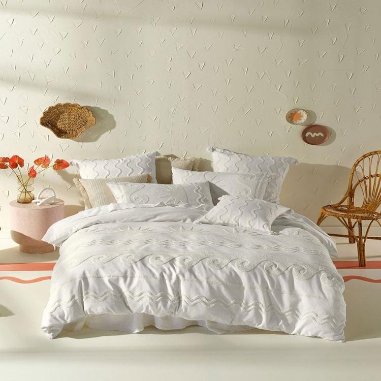 Linen House Duvet Cover Double Linen House Vanilla Helios Duvet Cover Set (7775987105881)