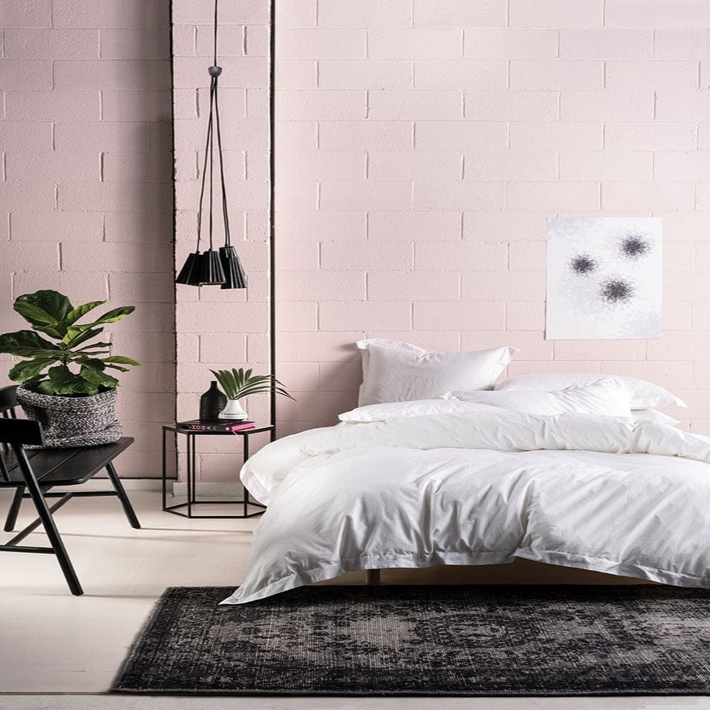 Linen House Duvet Cover Double Linen House White Nara Duvet Cover Set (7499226382425)