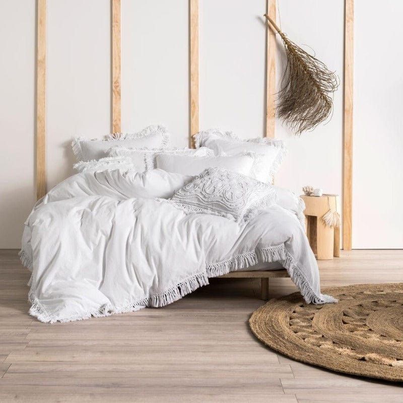 Linen House Duvet Cover Double Linen House White Queenscliff Duvet Cover Set