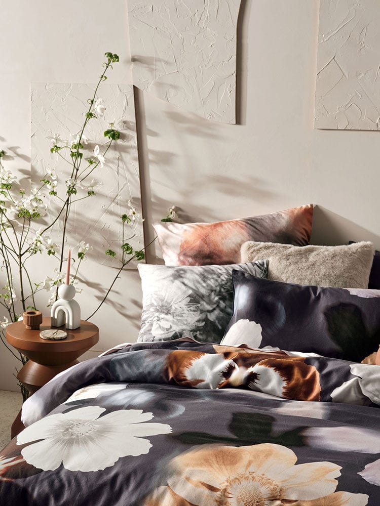 Linen House Duvet Cover Linen House Black Silvia Duvet Cover Set (7309396967513)