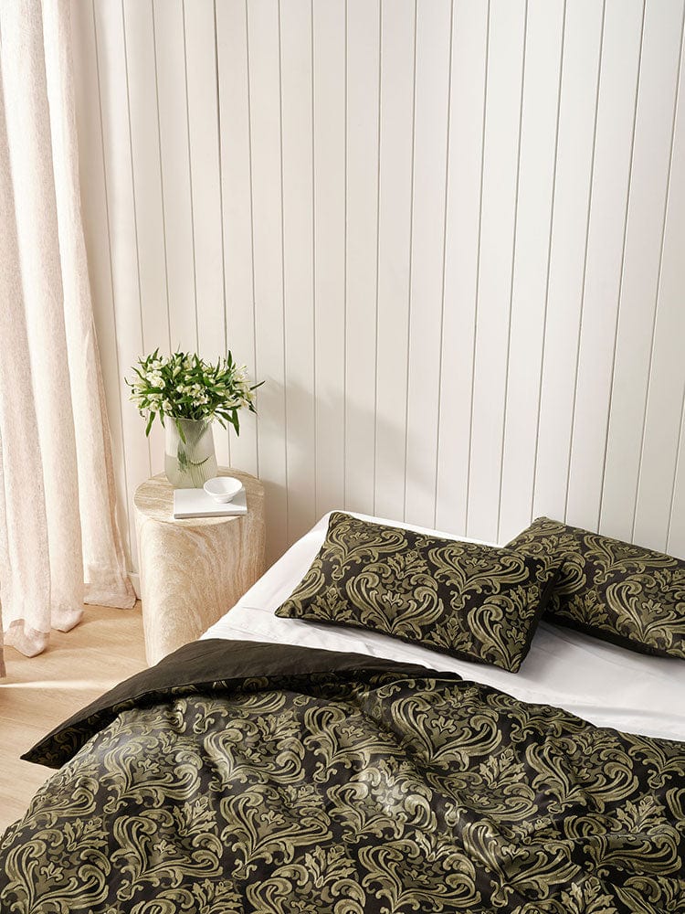 Linen House Duvet Cover Linen House Black Theodora Duvet Cover Set (7884595495001)