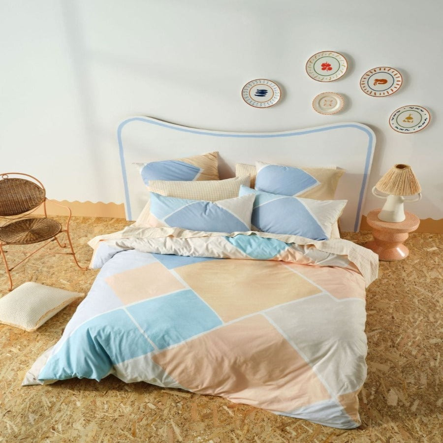 Linen House Duvet Cover Linen House Blue Orissa Duvet Cover Set (7742237016153)