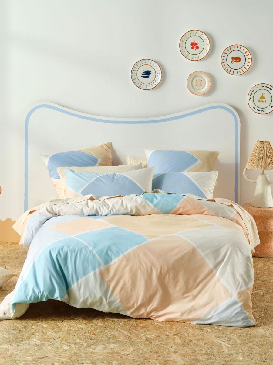 Linen House Duvet Cover Linen House Blue Orissa Duvet Cover Set (7742237016153)