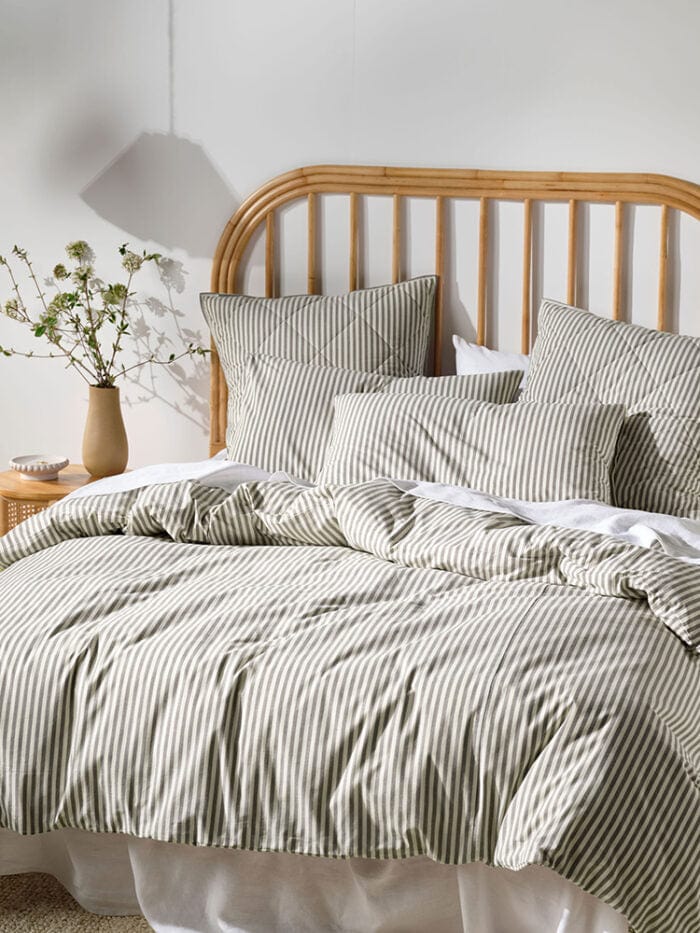 Linen House Duvet Cover Linen House Classic Stripe Charcoal Duvet Cover Set (4397745963097)