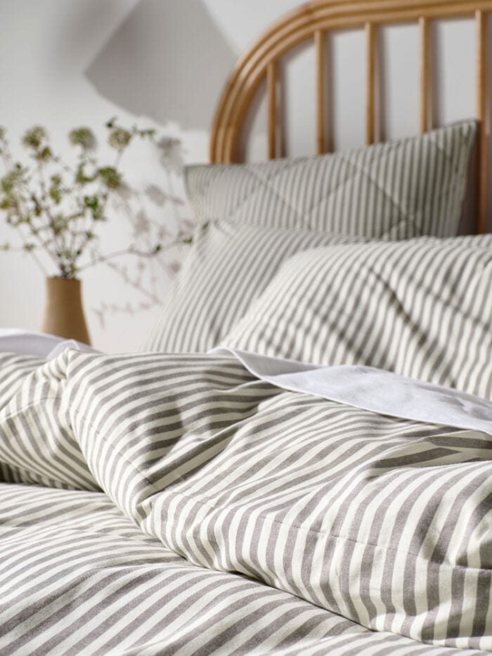 Linen House Duvet Cover Linen House Classic Stripe Charcoal Duvet Cover Set (4397745963097)