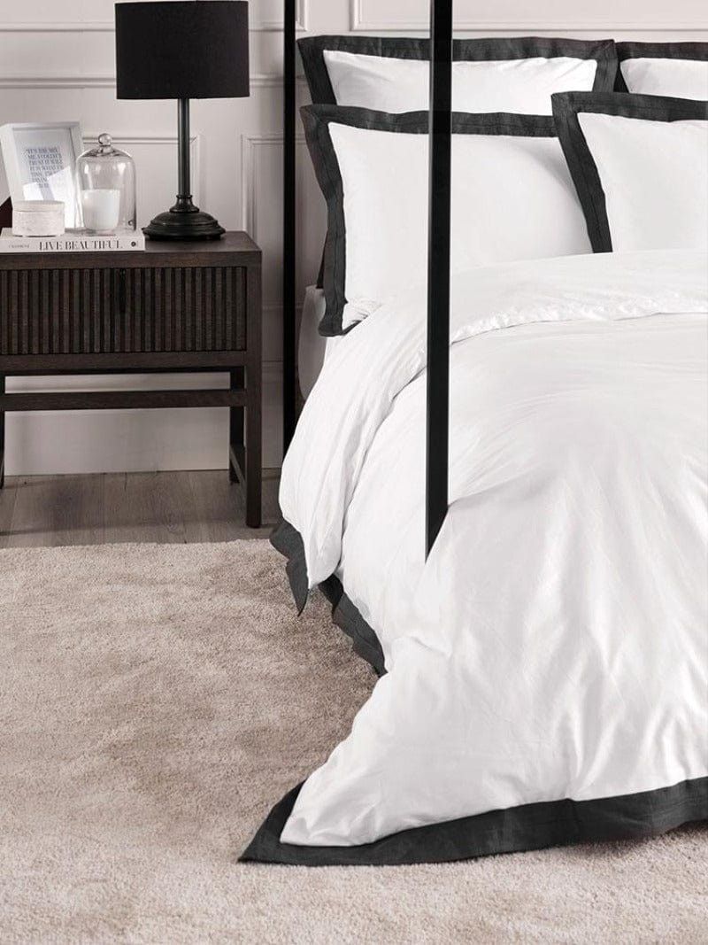 Linen House Duvet Cover Linen House Denyer White-Magnet Duvet Cover Set