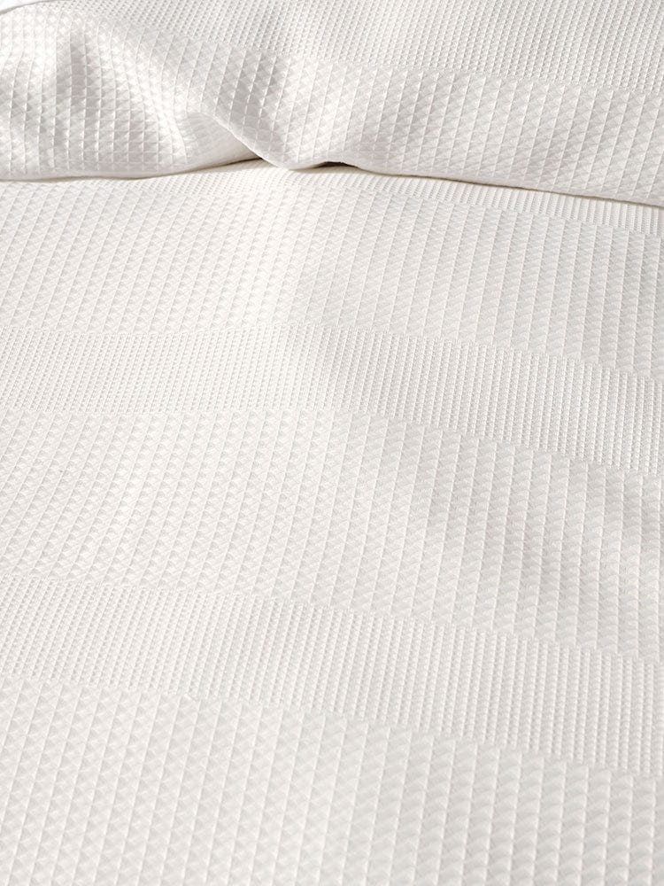 Linen House Duvet Cover Linen House Derry Waffle White Duvet Cover Set (7314268127321)
