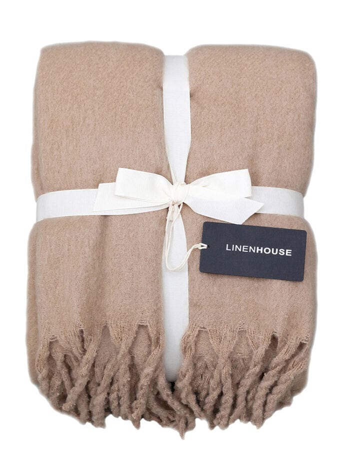 Linen House Duvet Cover Linen House Embrace Throw 140x180cm Cashmere (7810163703897)