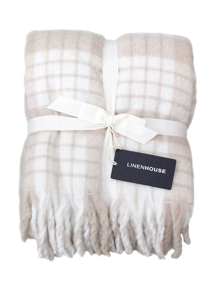 Linen House Duvet Cover Linen House Embrace Throw 140x180cm Checkerboard