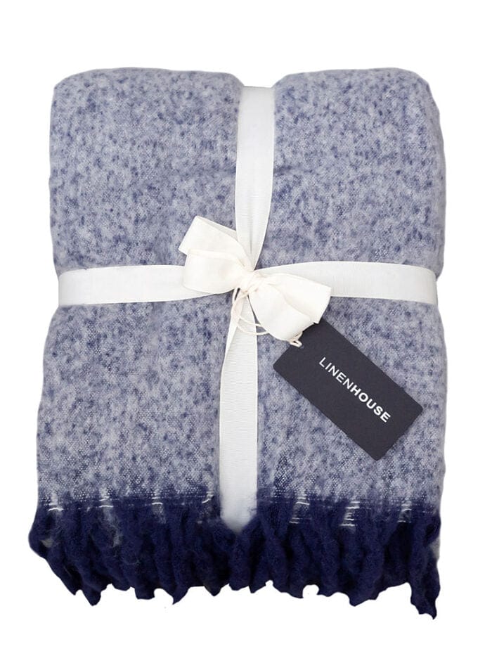 Linen House Duvet Cover Linen House Embrace Throw 140x180cm Ocean