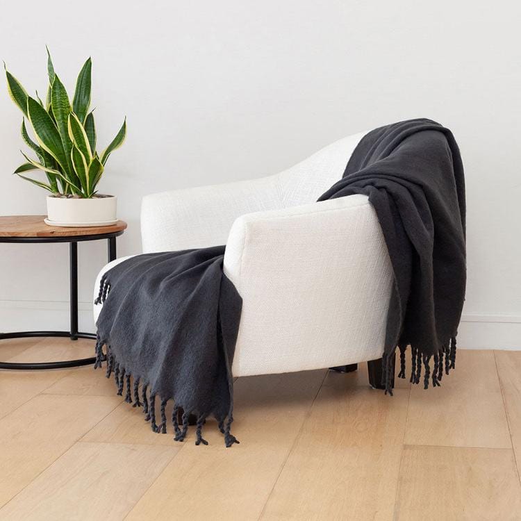 Linen House Duvet Cover Linen House Embrace Throw 140x180cm Steel