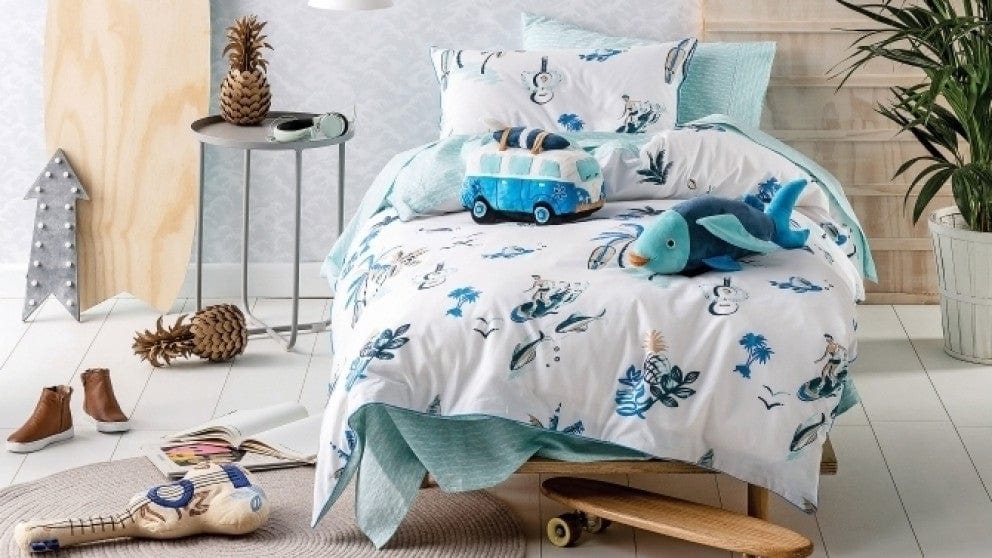 Linen House Duvet Cover Linen House Hiccups Blue Surfari Duvet Cover Set (7291262369881)