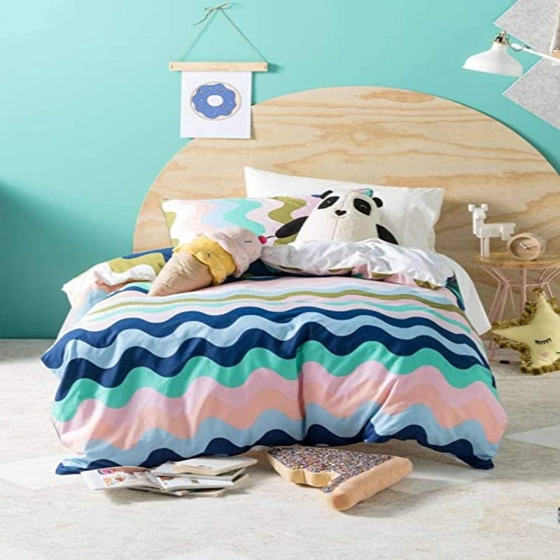 Linen House Duvet Cover Linen House Hiccups Pink Wavelength Duvet Cover Set (7291627274329)