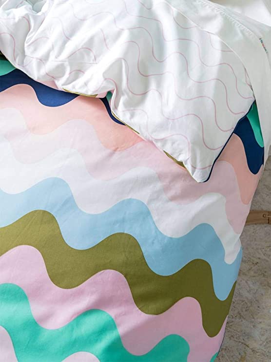 Linen House Duvet Cover Linen House Hiccups Pink Wavelength Duvet Cover Set (7291627274329)