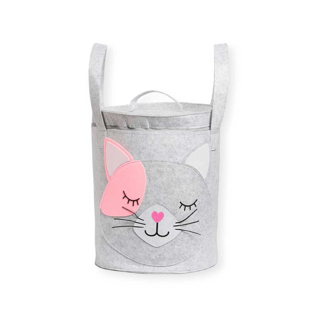 Linen House Duvet Cover Linen House Kids Cleo Cat Storage Basket (7423279104089)