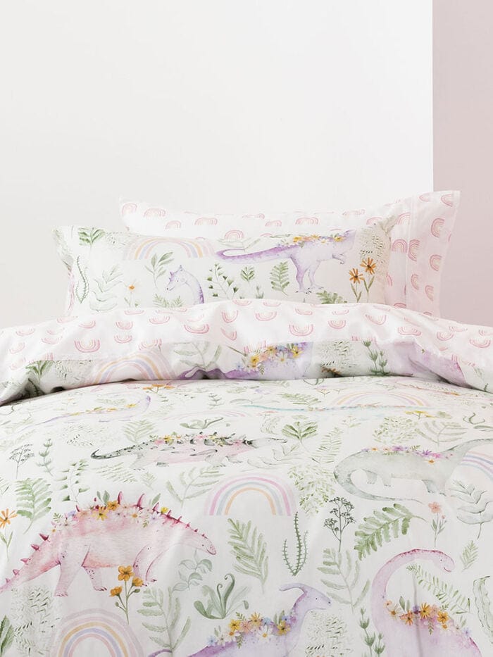 Linen House Duvet Cover Linen House Multi Dino Garden Duvet Cover Set (7894761144409)