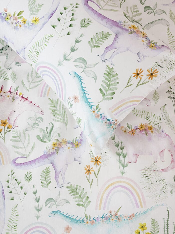 Linen House Duvet Cover Linen House Multi Dino Garden Duvet Cover Set (7894761144409)