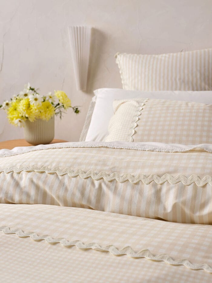 Linen House Duvet Cover Linen House Natural Chica Duvet Cover Set (7822573076569)