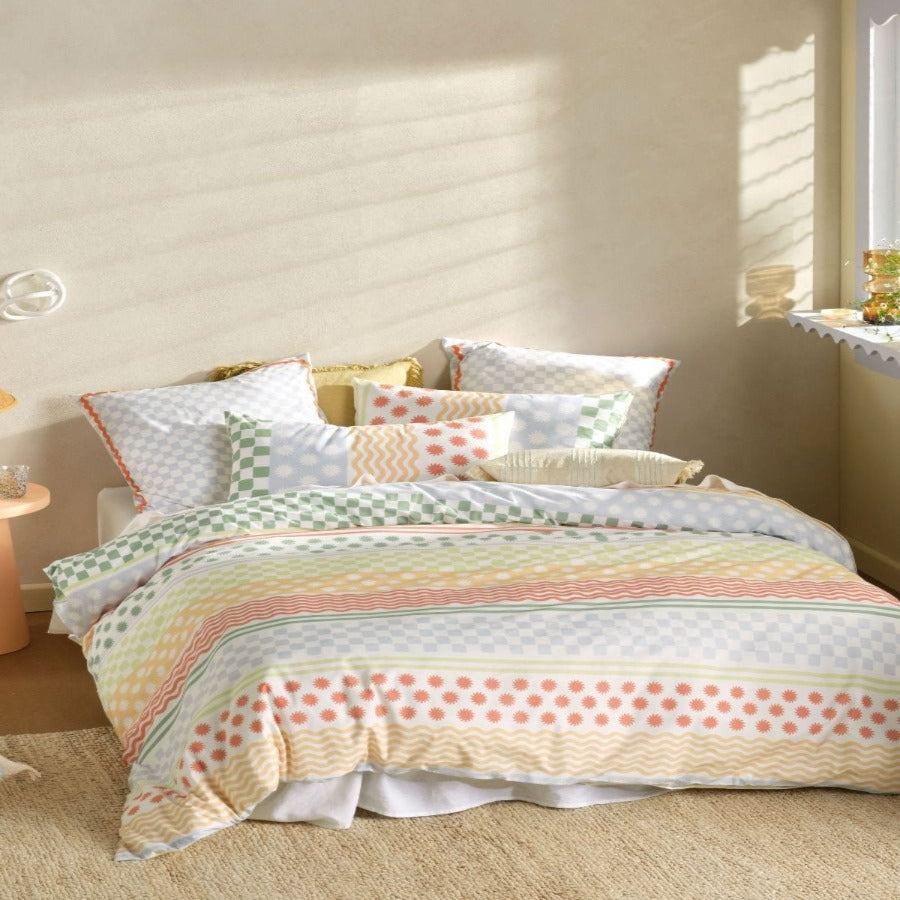 Linen House Duvet Cover Linen House Papaya Noto Duvet Cover Set (7742302748761)