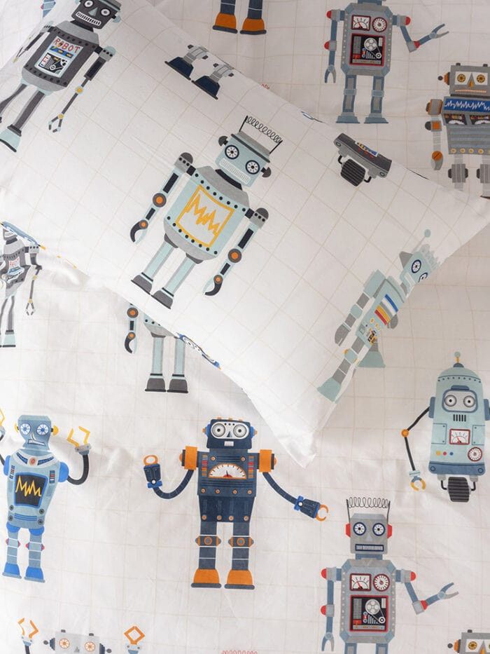 Linen House Duvet Cover Linen House Retro Robot Duvet Cover Set