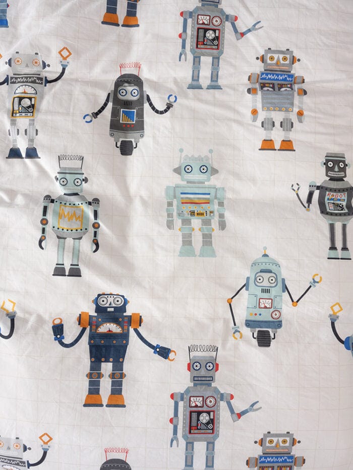 Linen House Duvet Cover Linen House Retro Robot Duvet Cover Set (7738961330265)