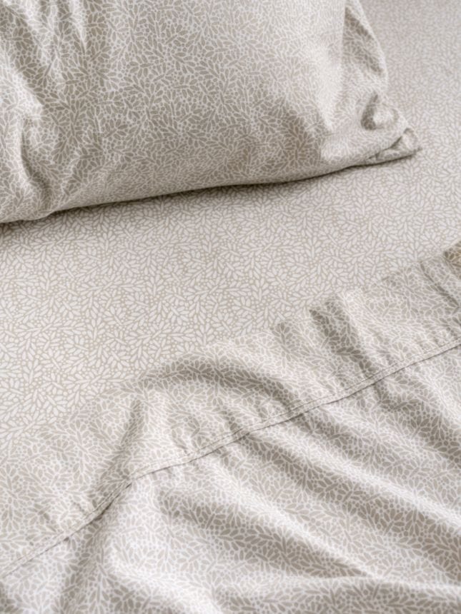 Linen House Duvet Cover Linen House Sally Taupe Flannelette Winter Sheet Set